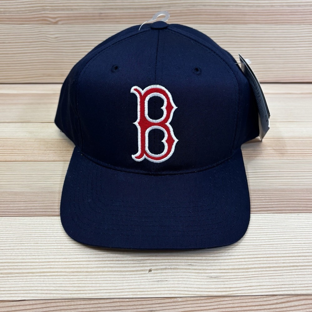 VTG  Boston Red Sox The G Cap Blue Big B Baseball Hat New SnapBack 90's